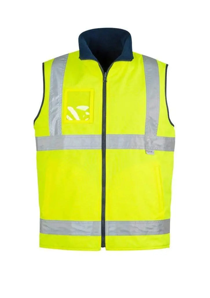 SYZMIK Men’s Hi Vis Waterproof Lightweight Reversible Vest ZV358 Metro Workwear.